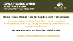 Iowa Homeowner Assitance Fund Repair