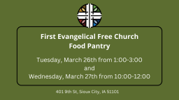 1st Evangelical Free food pantry March